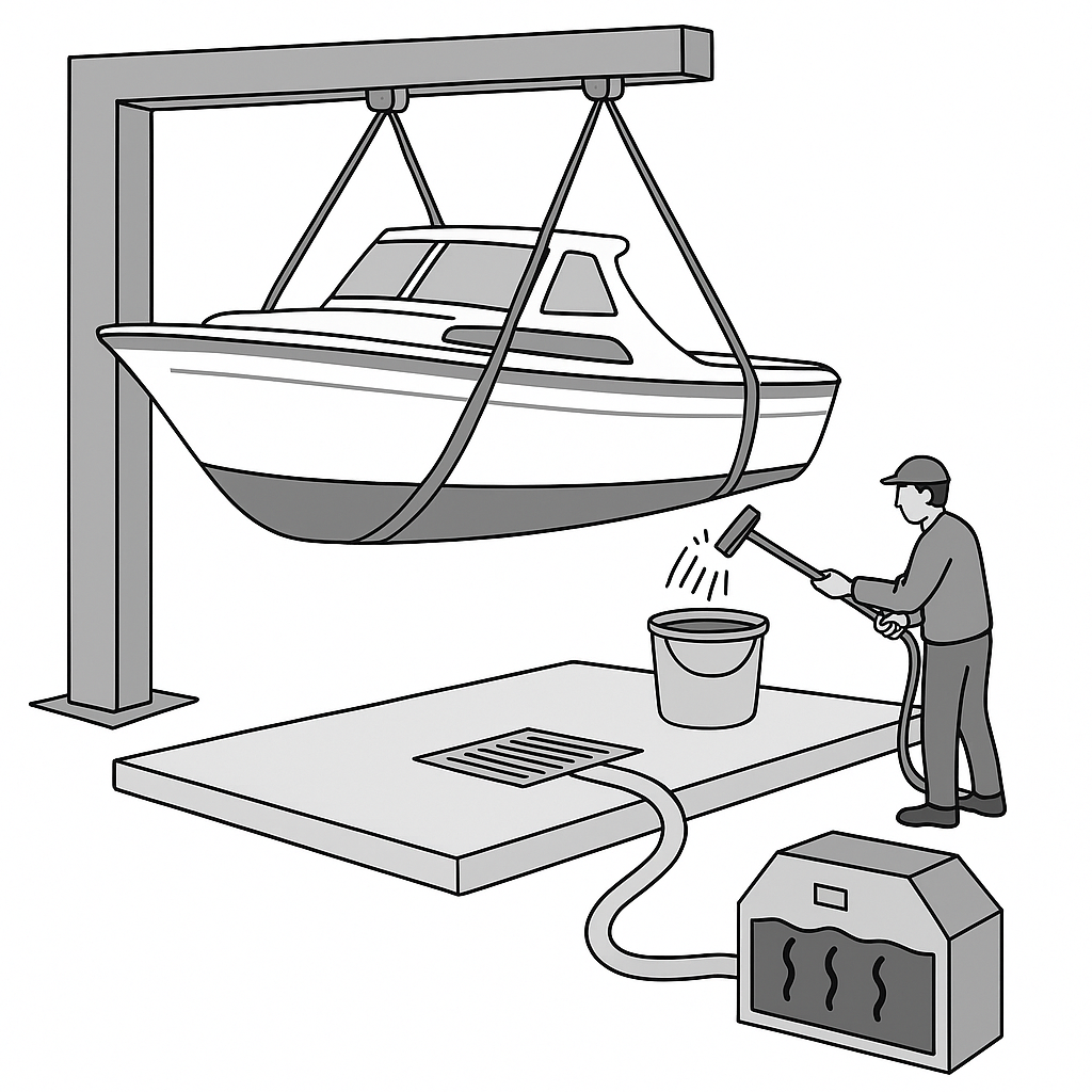 Tvätt över spolplatta